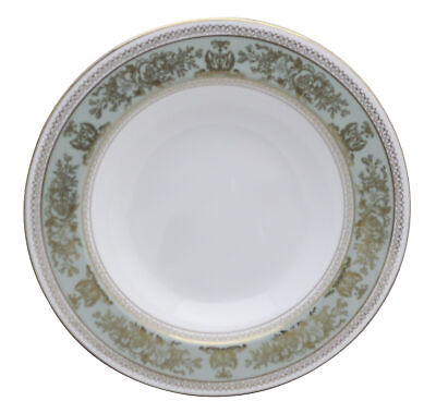 Wedgwood Columbia-Sage Green Rim Rim Soup Bowl