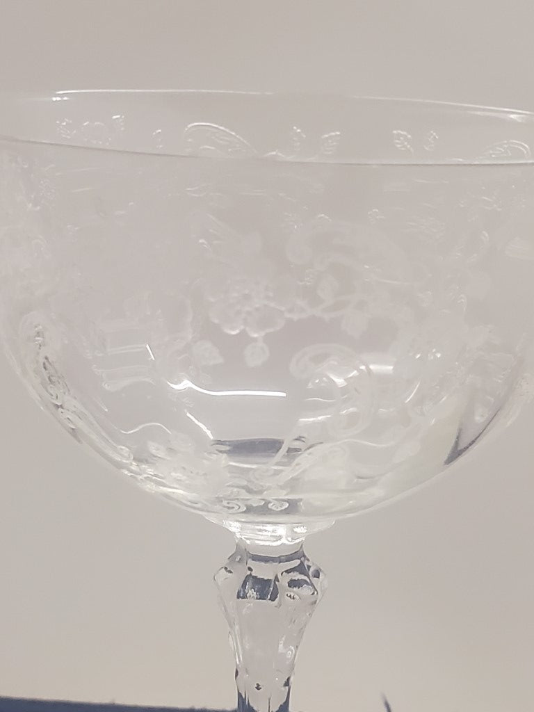 Fostoria Meadow Rose Clear Champagne/Tall Sherbet SASE102225