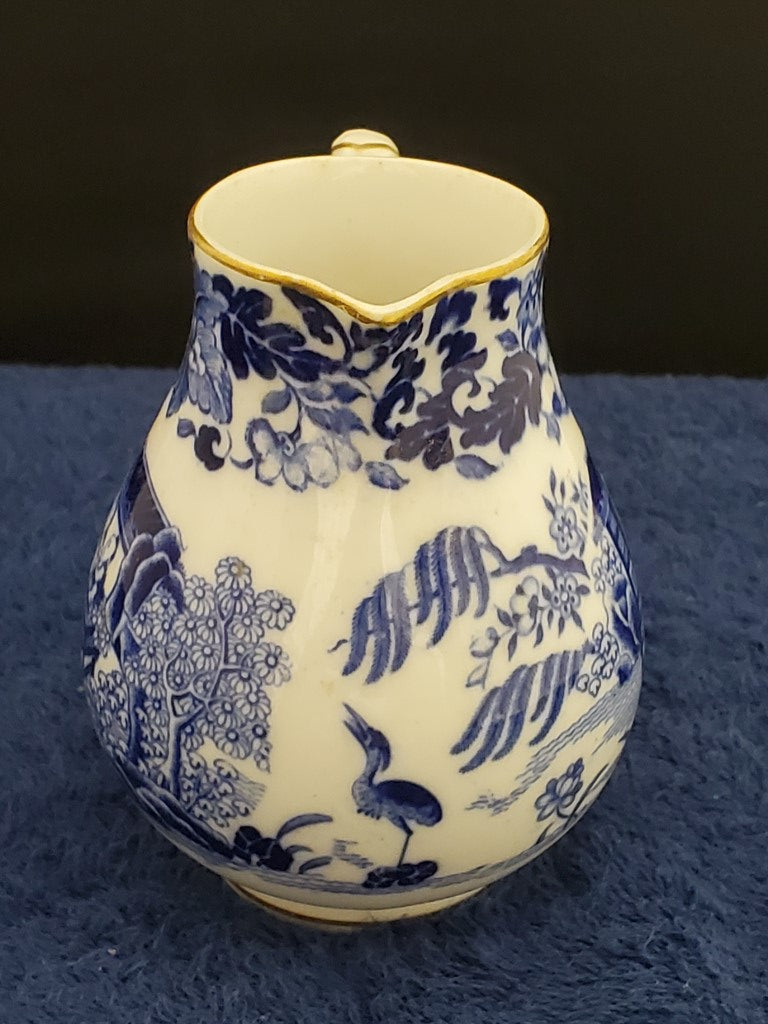 Royal Worcester Blue Broseley Creamer & Open Sugar Bowl