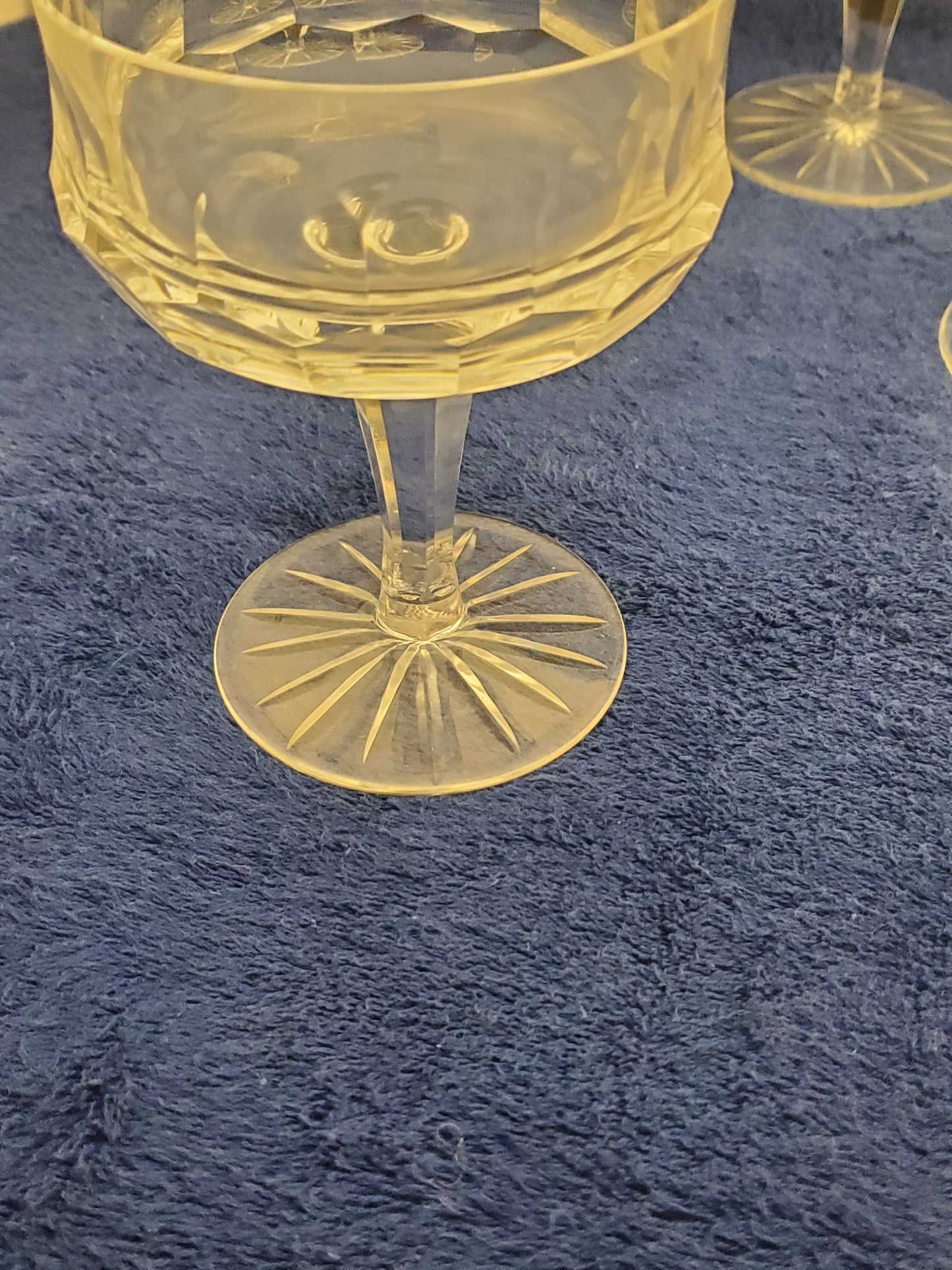 Set of 3 Galway Old Galway (Star Cut Foot) Champagne/Tall Sherberts
