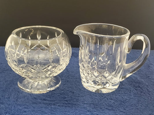 Waterford Lismore Creamer and Open Sugar Bowl