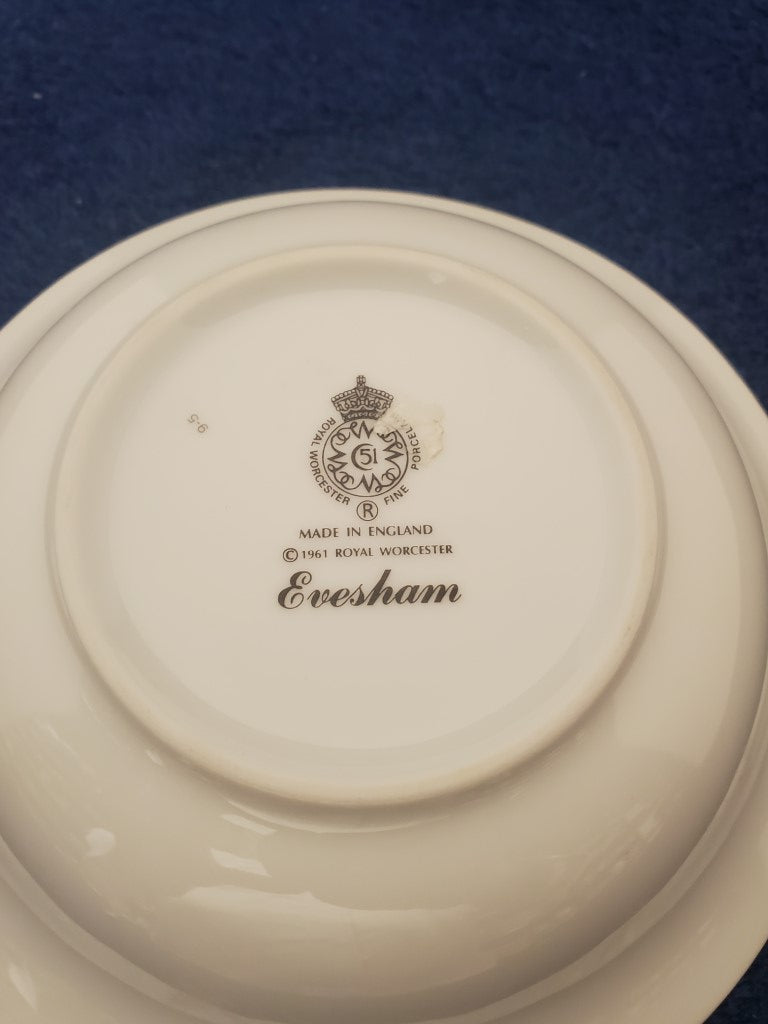 Royal Worcester Evesham Gold Rim Cereal Bowl