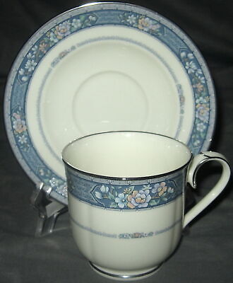 Set of 4 Noritake Randolph Cup & Saucer Sets (Footed)