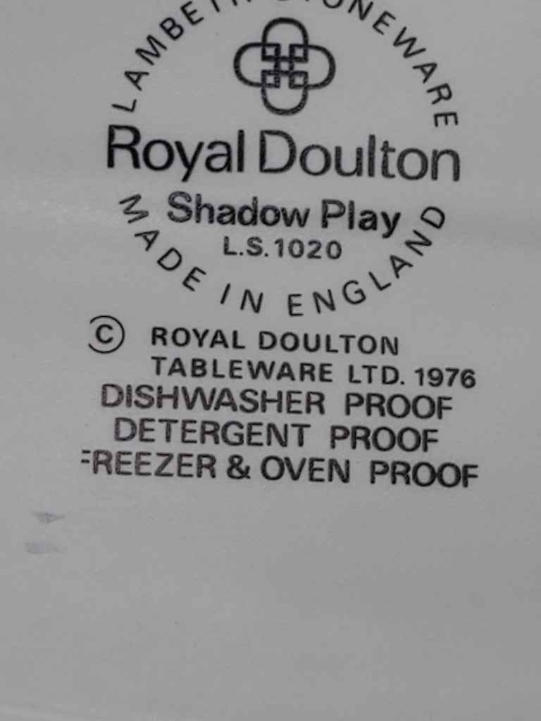Royal Doulton Shadow Play 10" Oval Vegetable Bowl LK
