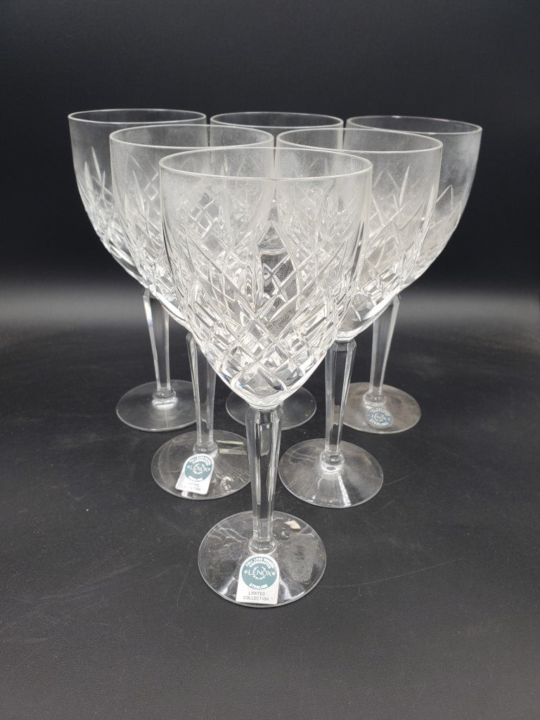 Set of 6 Lenox Sterling Water Goblets LK