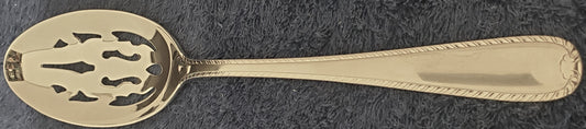 Gorham Ribbonedge II (Stainless) Pierced Tablespoon (Serving Spoon)