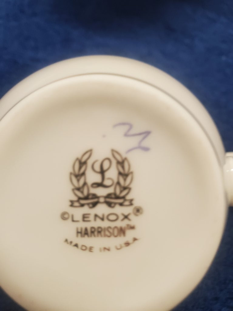 Set of 2 Lenox Harrison Creamer & Sugar Bowl with Lids LK