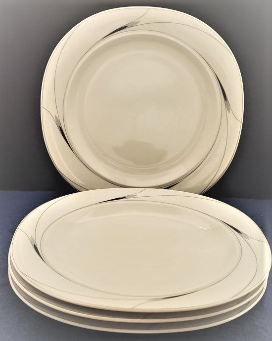 Set of 4 Mikasa Caviar Dinner Plates