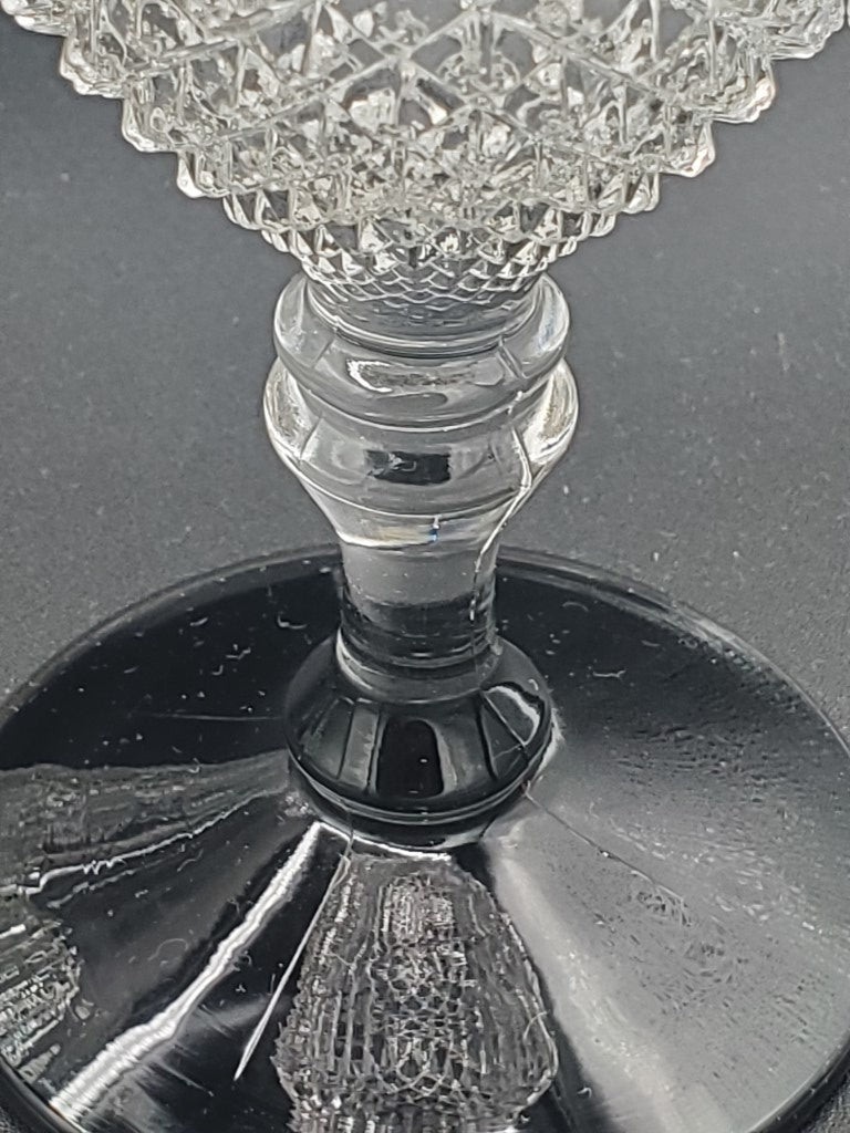 Set of 5 Westmoreland English Hobnail Black (Round Base) Water Goblets LK