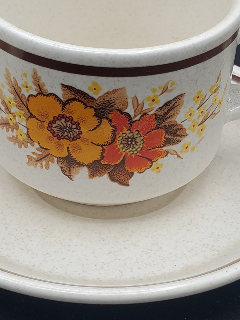 Set of 4 Lenox Fall Blossoms Cup & Saucer Sets LK