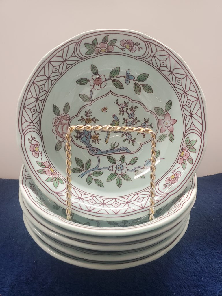 Set of 8 Adams Singapore Bird Coupe Cereal Bowls LK