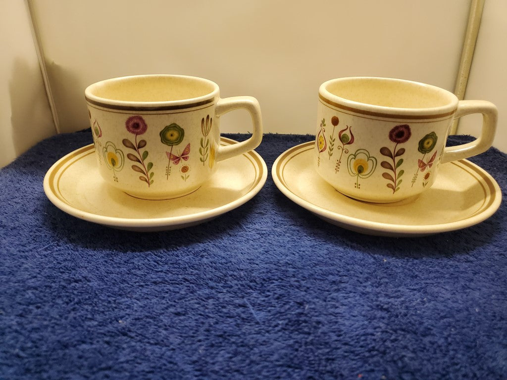 Set of 2 Lenox Sprite Cup & Saucer Sets LK
