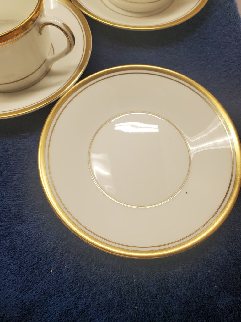 Set of 5 Coalport Connoisseur Flat Cup & Saucer Sets LK