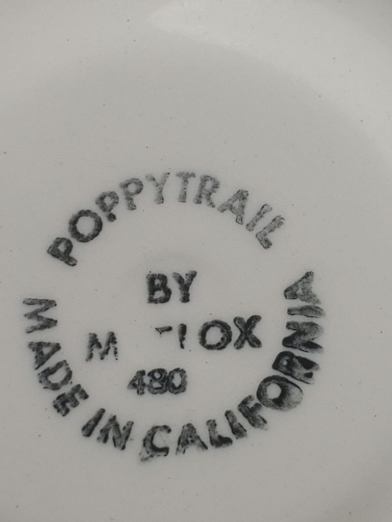 Set of 4 Metlox Poppytrail Vernon Quail Ridge Cup & Saucer Sets LK