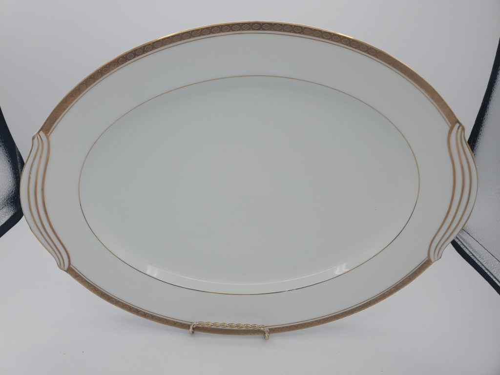Noritake Richmond 13" Handled Oval Serving Platter LK
