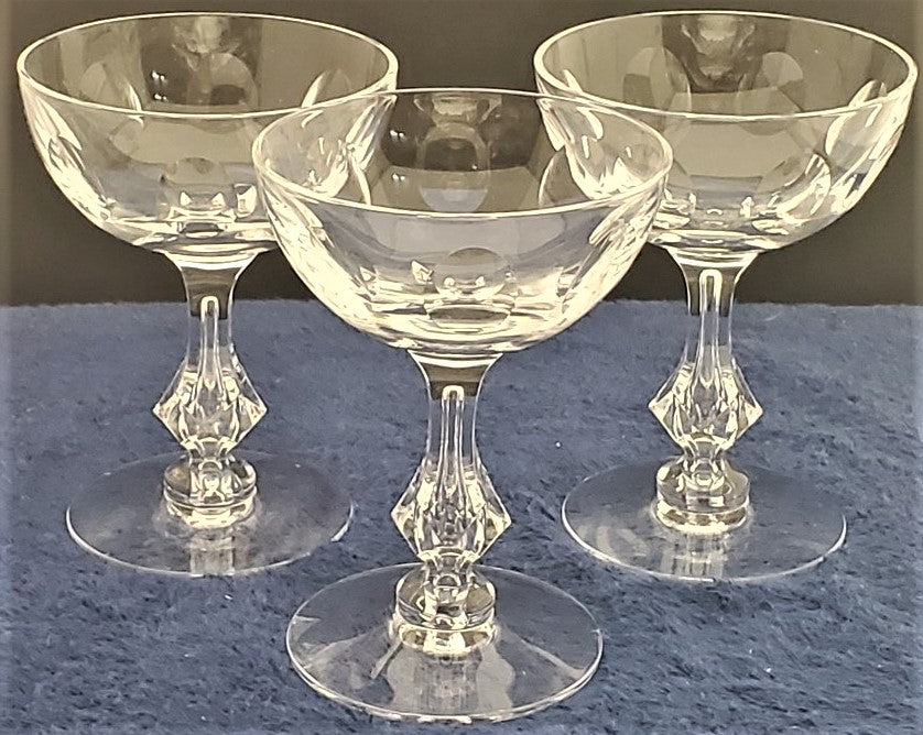 Set of 3 Tiffin-Franciscan Mirage Champagne/Tall Sherberts