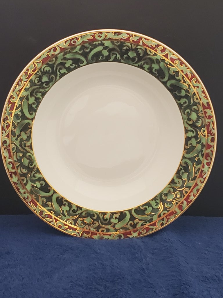 Set of 6 American Atelier Christmas Ornaments (5219) Rim Soup Bowls