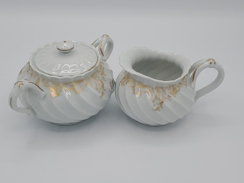 Haviland Ladore Creamer & Sugar Bowl with Lid LK