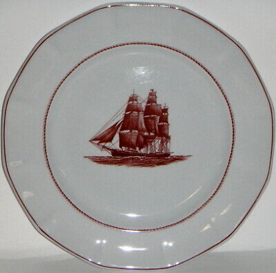 Set of 4 Wedgwood Flying Cloud-Rust Salad Plates