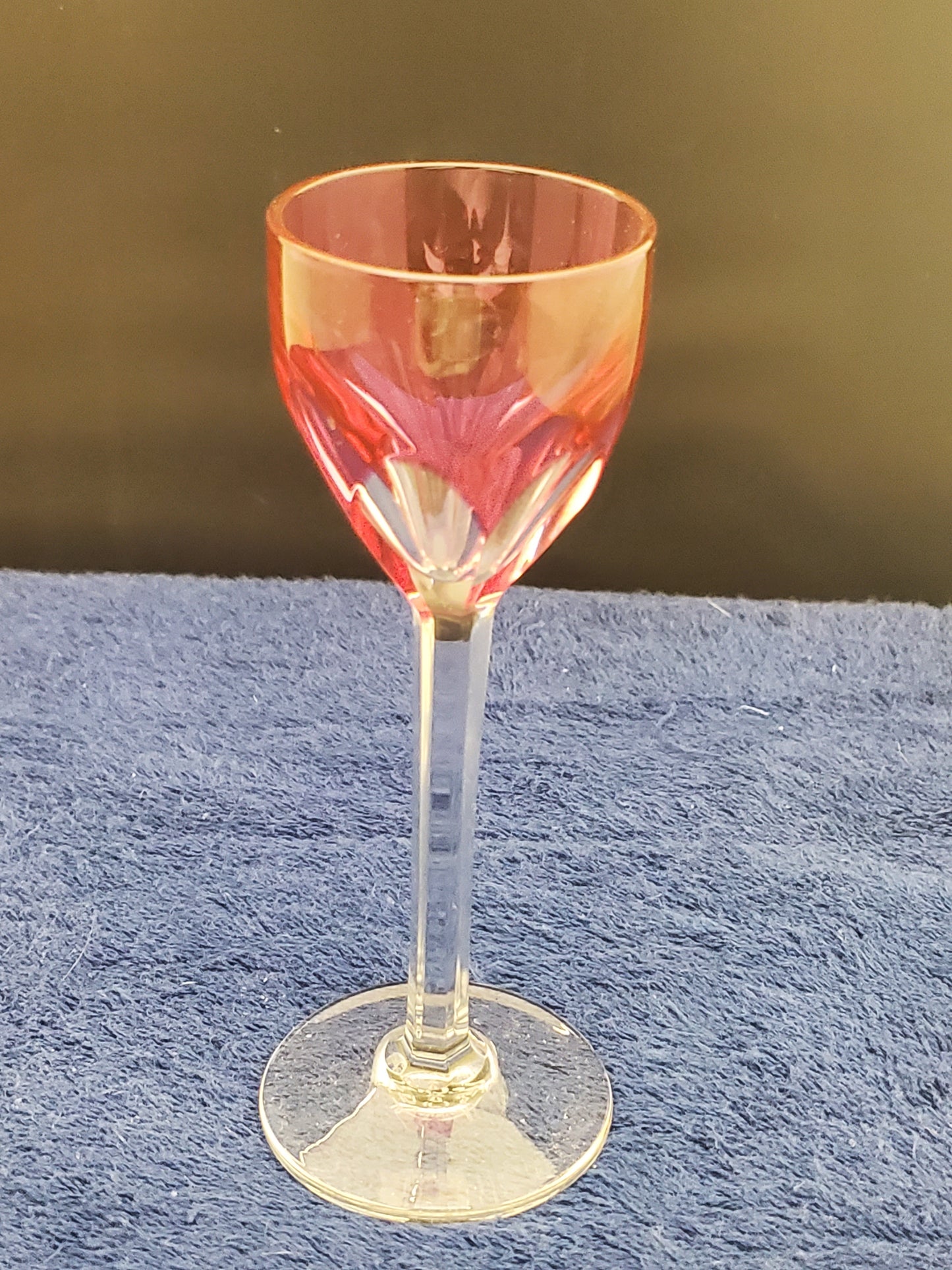 Set of 2 Baccarat Genova (Cut) Cordials - Orange & Amethyst