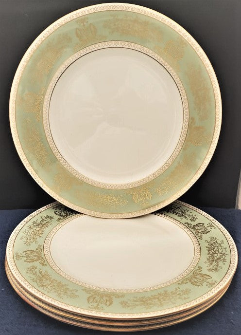 Set of 4 Wedgwood Columbia Sage Green Bread & Butter Plates