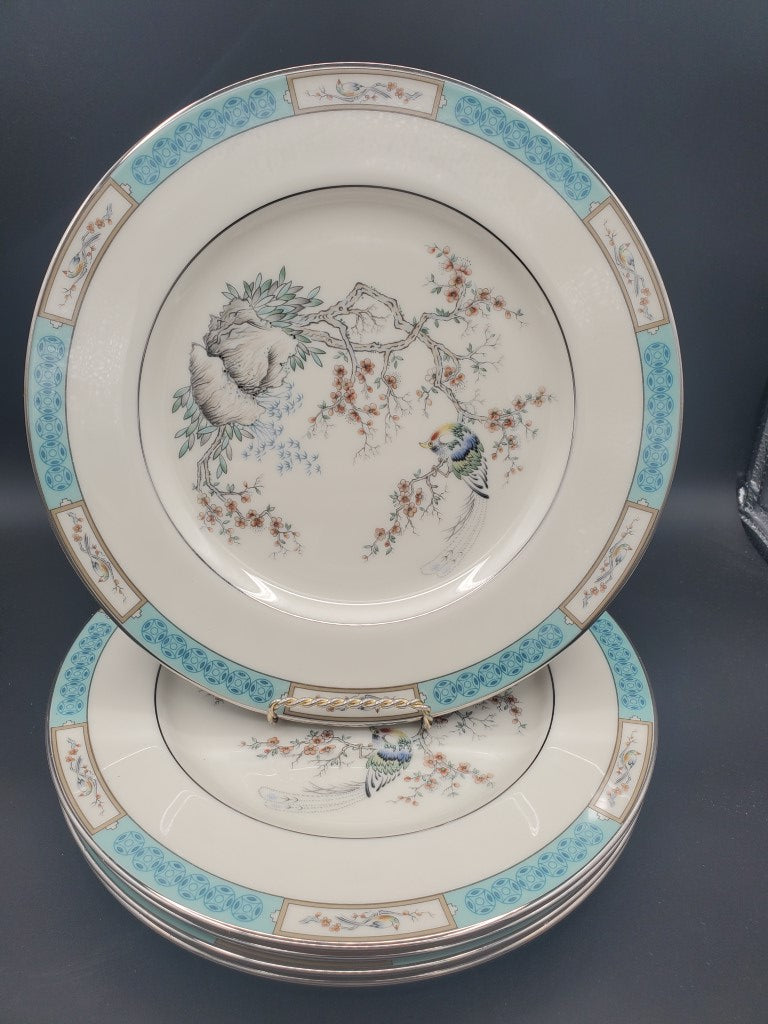 Set of 5 Lenox Plum Blossoms Dinner Plates LK