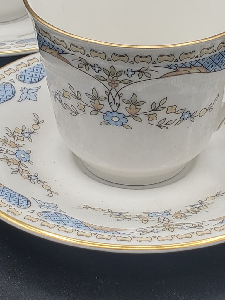 Set of 3 Royal Doulton Curzon Cup & Saucer Sets LK