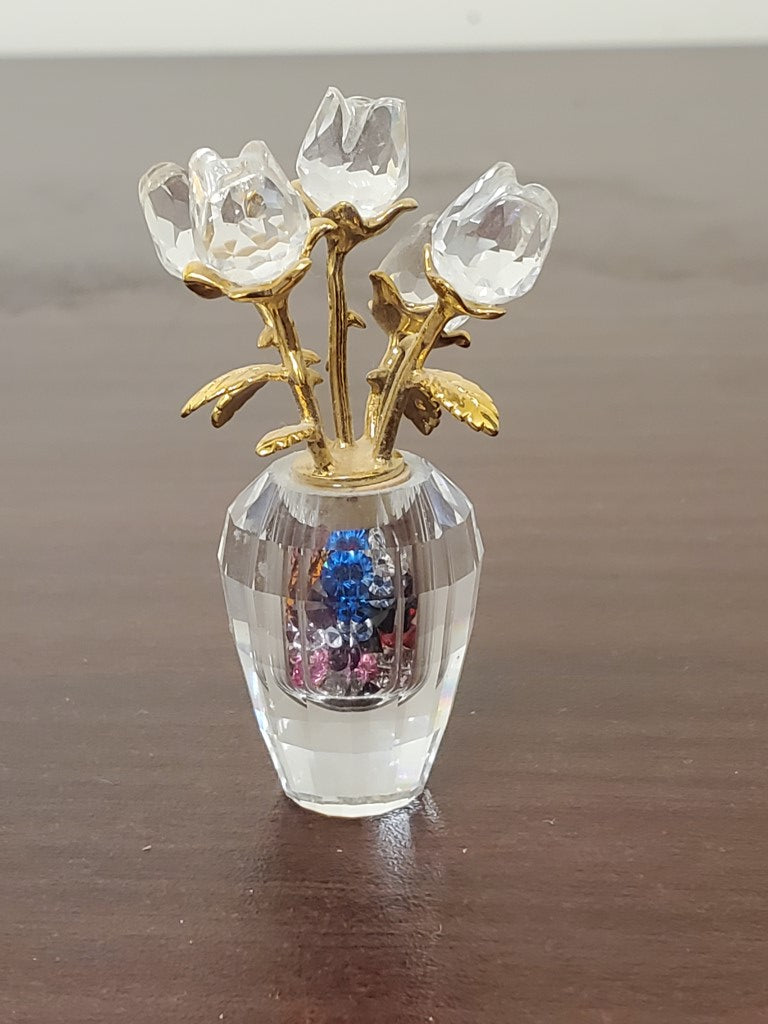 Swarovski Secrets Rose Vase/ Flacon - With Stones