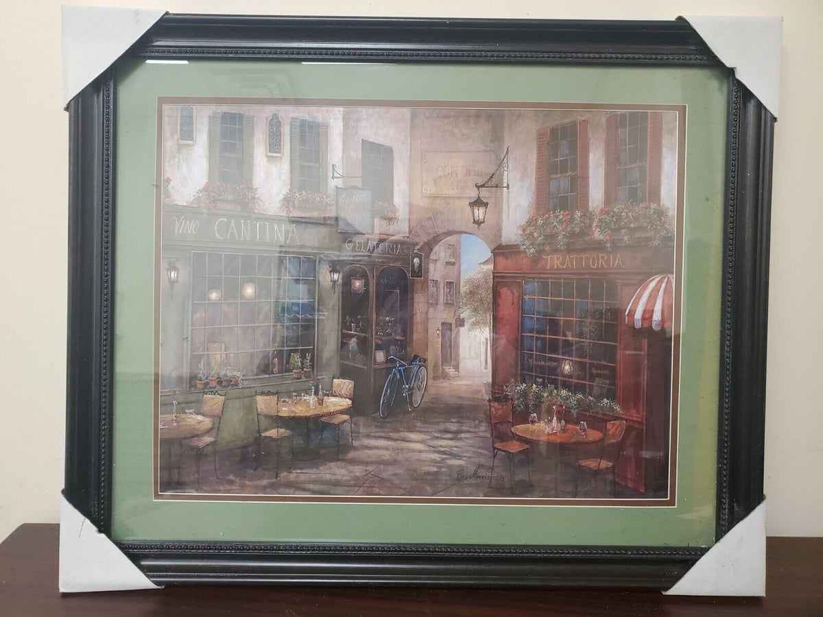 Collectable Framed Print Ruanne Manning 21" x 17" Courtyard Ambiance