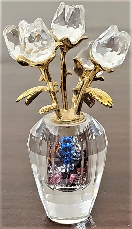 Swarovski Secrets Rose Vase/ Flacon - With Stones