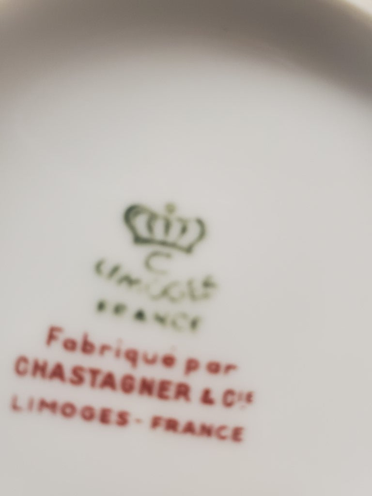 Set of 5 Chastagner Limoges (France) Unknown Cream Soup & Saucer Sets LK