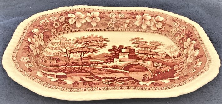 Spode Tower Pink (Older BS) Oval Vegetable Bowl