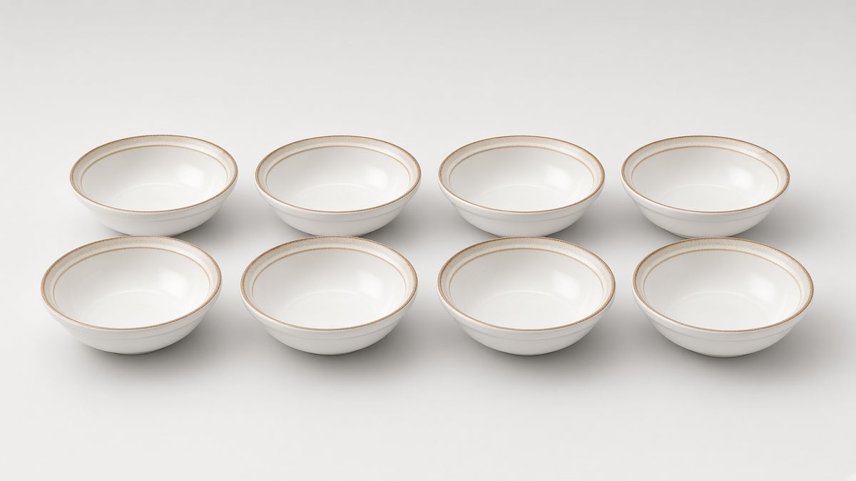 Set of 8 Denby Potpourii Honey (Floral) Coupe Soup Bowls LK