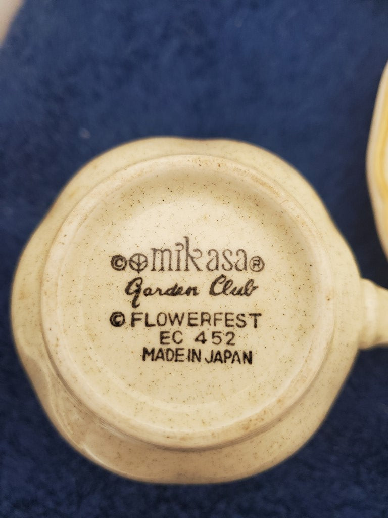 Set of 3 Mikasa Flowerfest Cup & Saucer Sets LK
