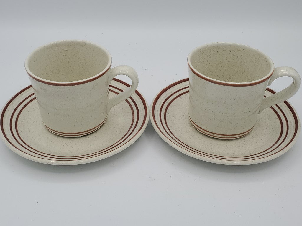 Set of 2 Royal Doulton Nutmeg Cup & Saucer Sets LK