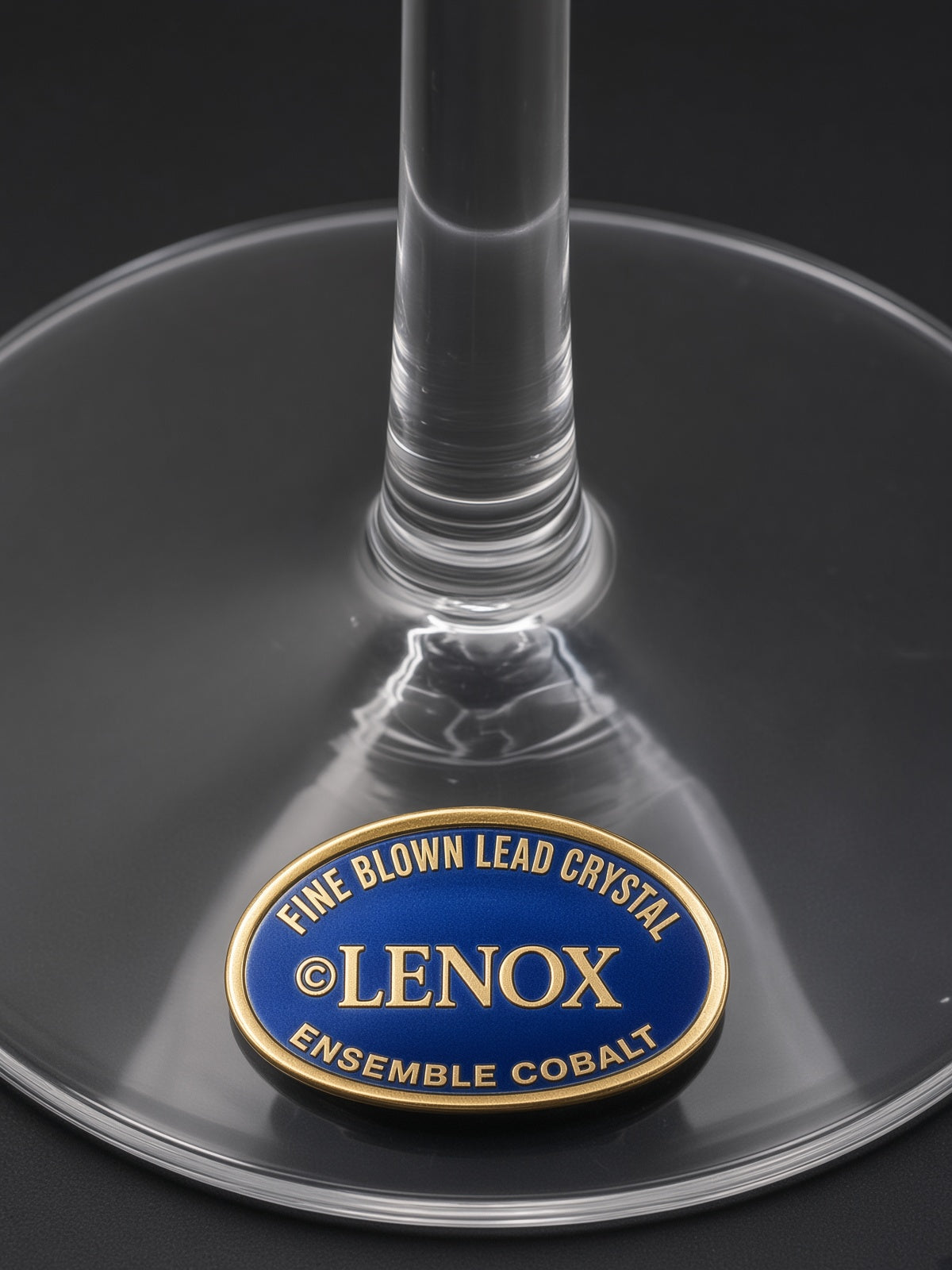 Set of 4 Lenox Ensemble Cobalt Water Goblets LK