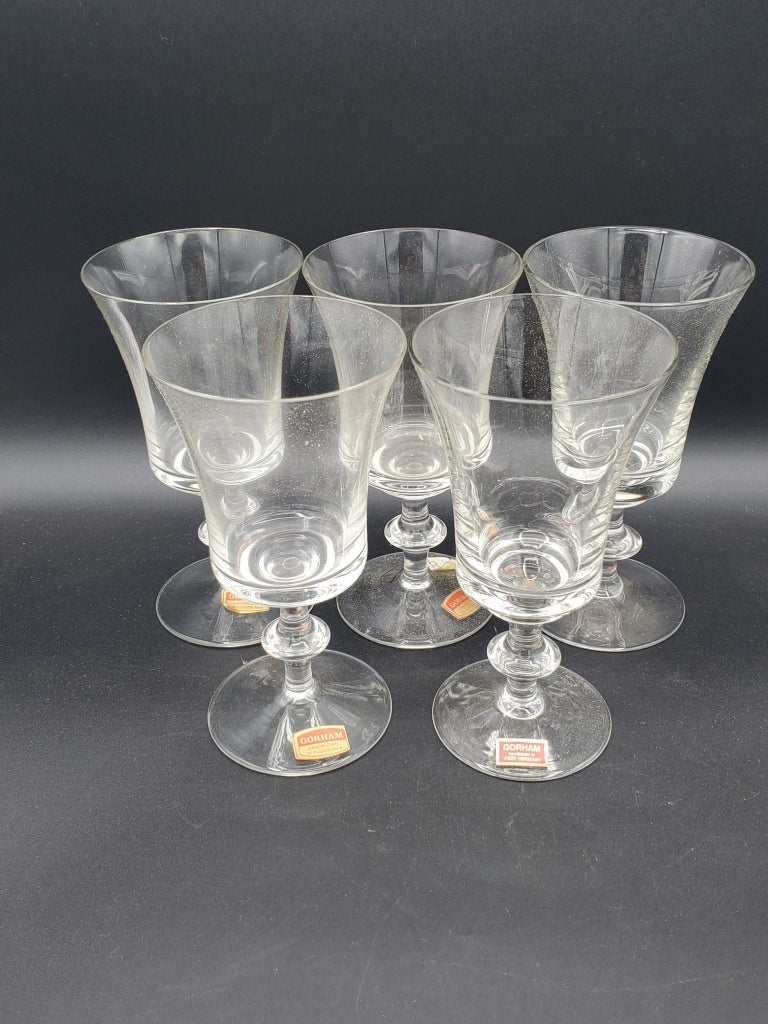 Set of 5 Gorham Elegence Water Goblets LK