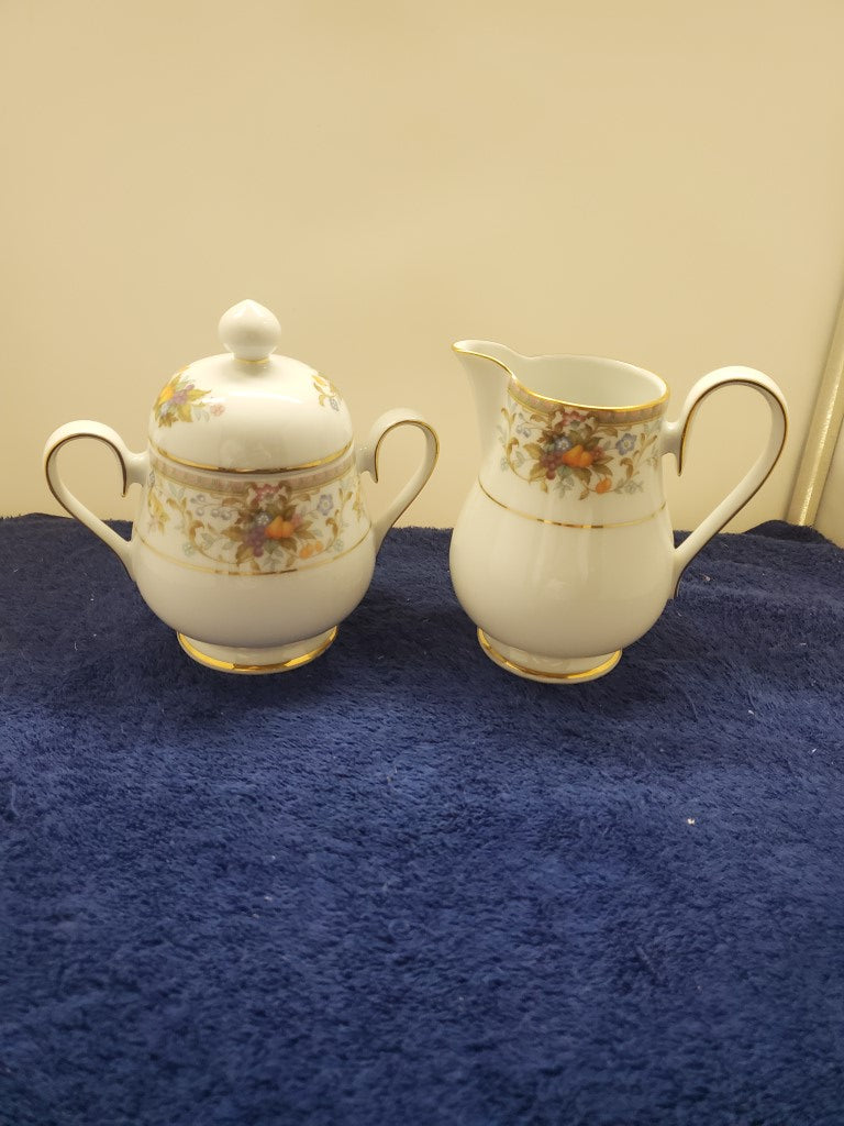 Noritake Harvesting Creamer & Sugar Bowl with Lid LK