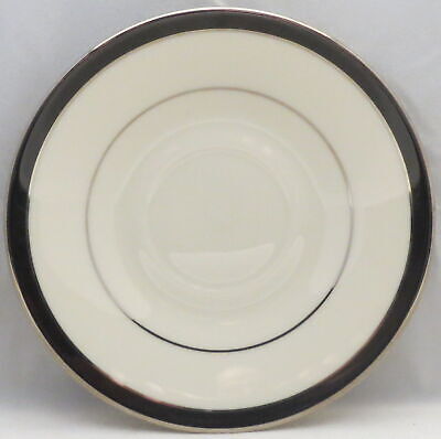 Set of 4 Lenox Black Royale Saucers for Footed Cup