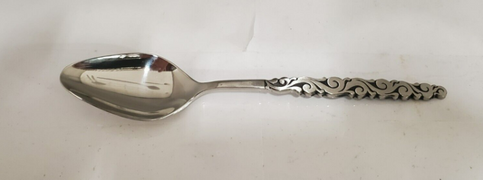 Set of 8 International Silver Florentine Scroll (Stainless) Place/Oval Soup Spoons