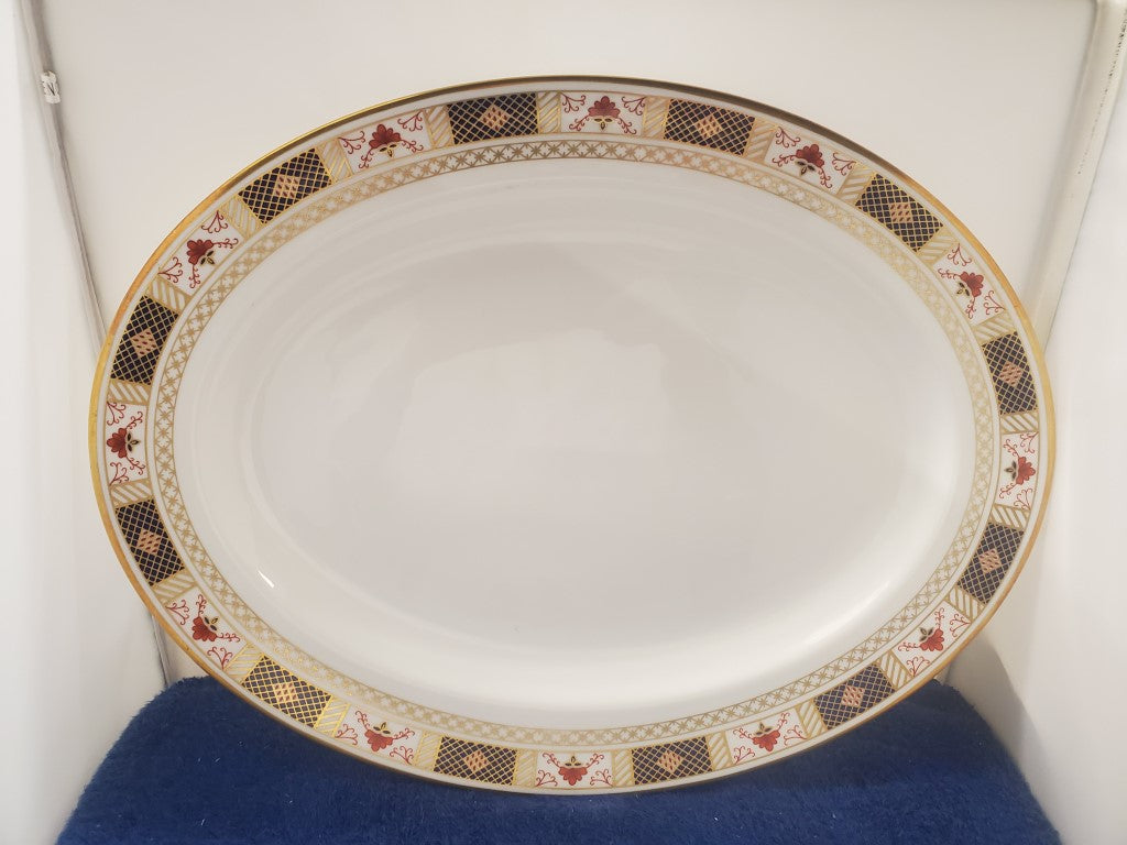 Royal Crown Derby Derby Border 16" Oval Serving Platter LK