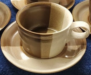 Set of 7 Mikasa Studio Kiln Cup & Saucer Sets LK