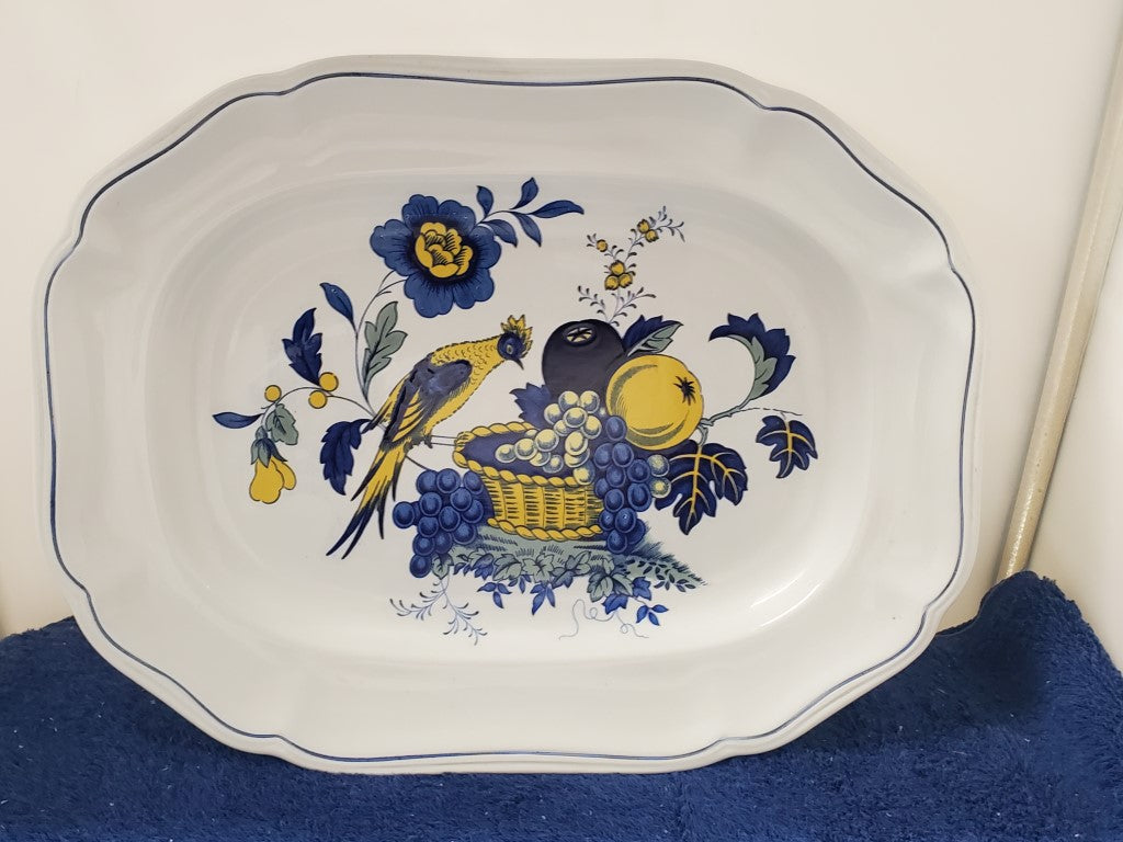 Spode Blue Bird 12" Oval Serving Platter LK