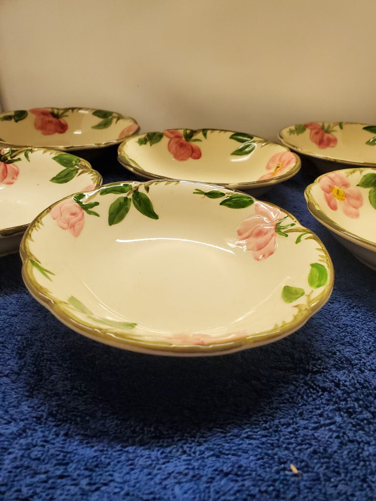Set of 6 Franciscan Desert Rose Coupe Cereal Bowls LK