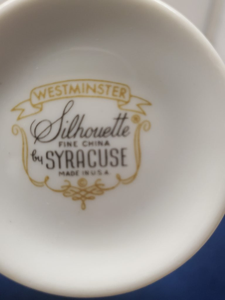 Syracuse Westminster Creamer & Sugar Bowl with Lid LK