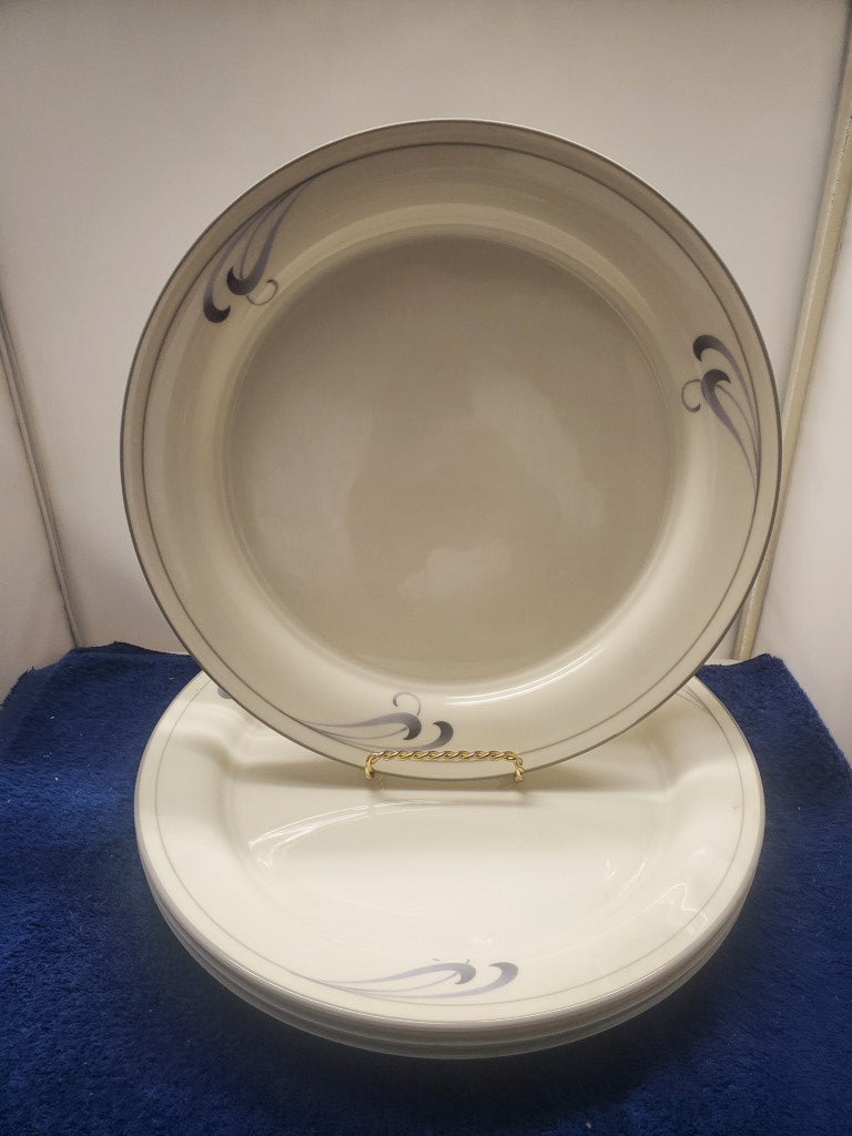 Set of 4 Lenox Grey Brushstrokes Salad Plates LK