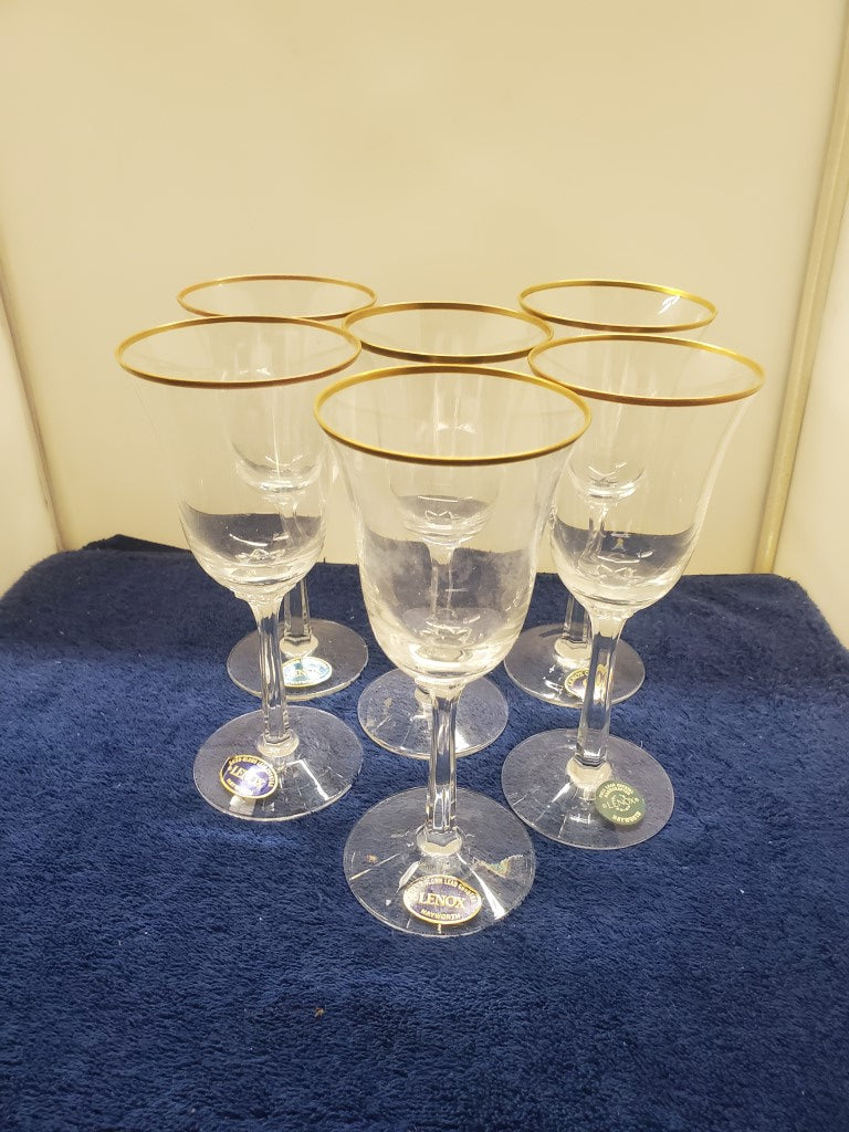 Set of 6 Lenox Hayworth Wine Glasses LK