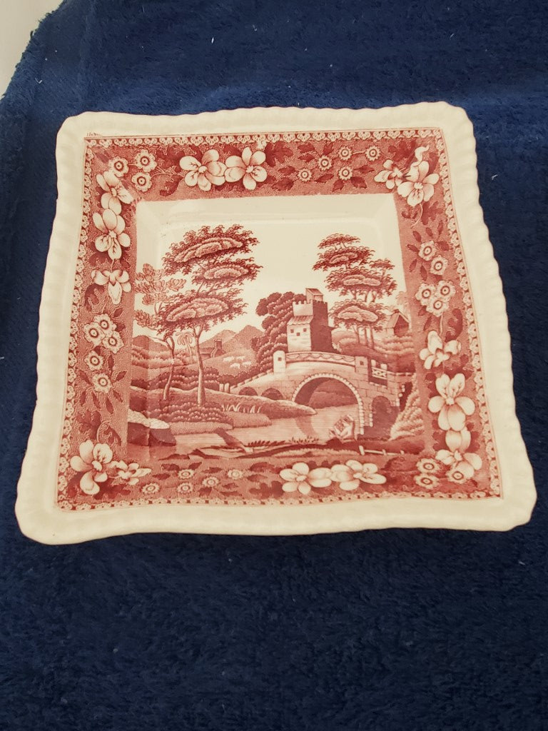 Set of 2 Spode Tower Pink (Older BS) Square Trays