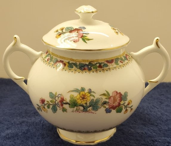 Coalport Ming Rose Sugar Bowl with Lid