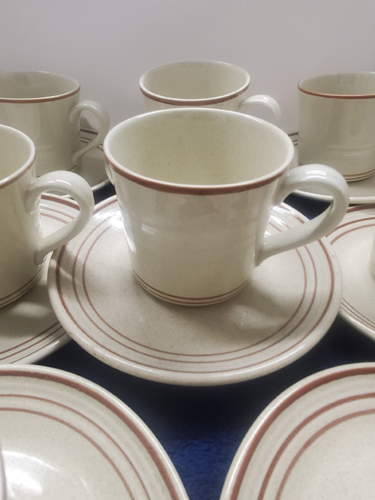 Set of 4 Royal Doulton Nutmeg Cup & Saucer Sets LK